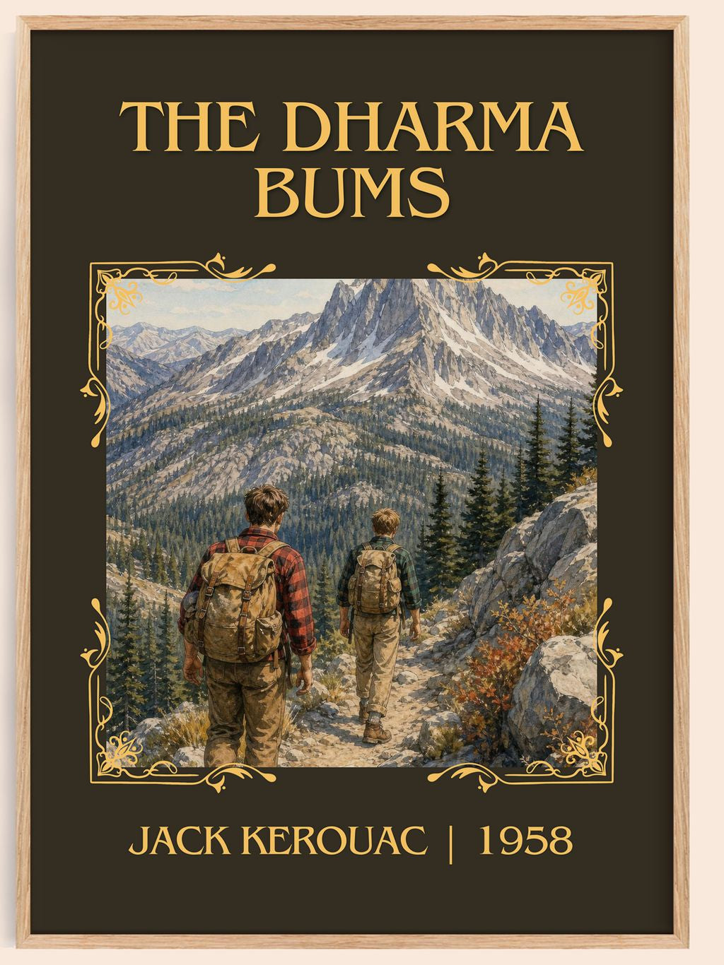 The Dharma Bums Classic Book Art Print by Jack Kerouac – book poster