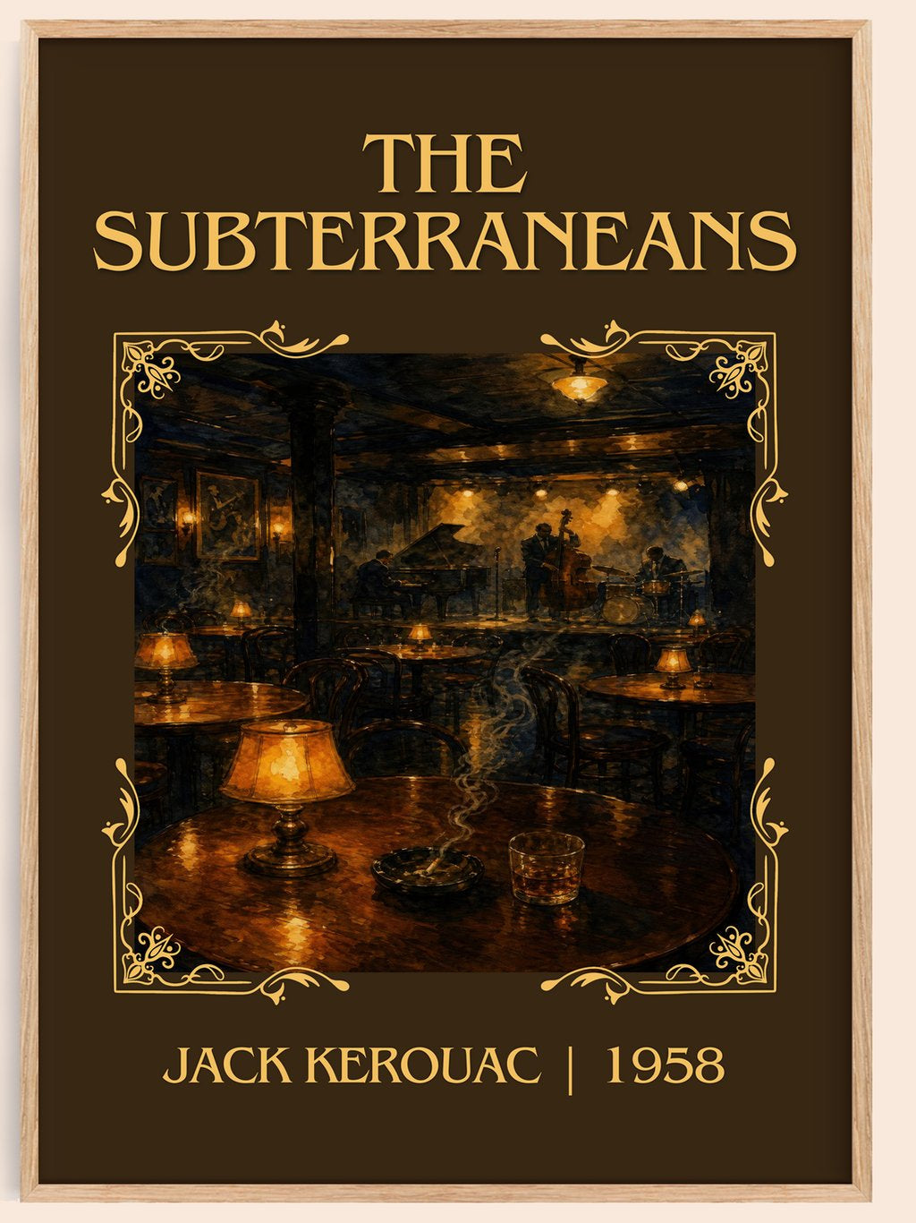 The Subterraneans Classic Book Art Print by Jack Kerouac – book poster