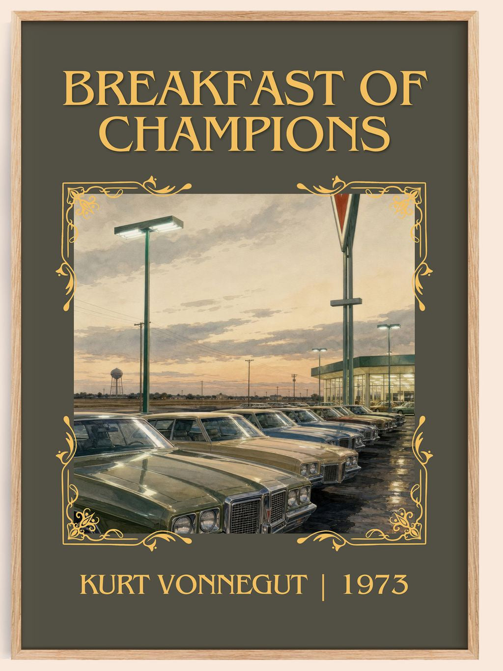 Breakfast of Champions Classic Book Art Print by Kurt Vonnegut – book poster