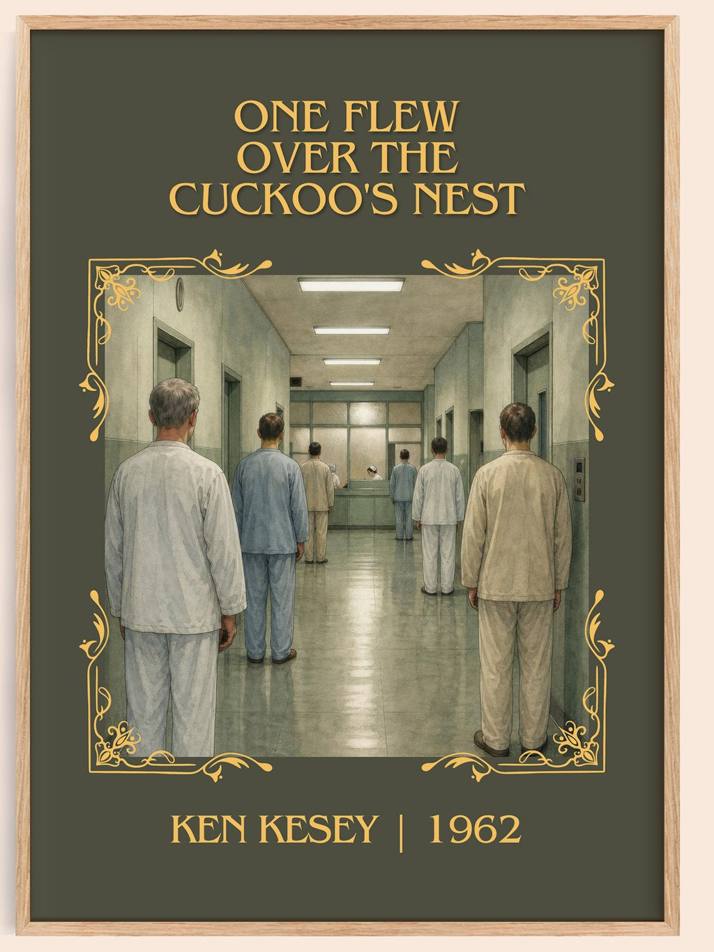 One Flew Over the Cuckoo's Nest Classic Book Art Print by Ken Kesey – book poster