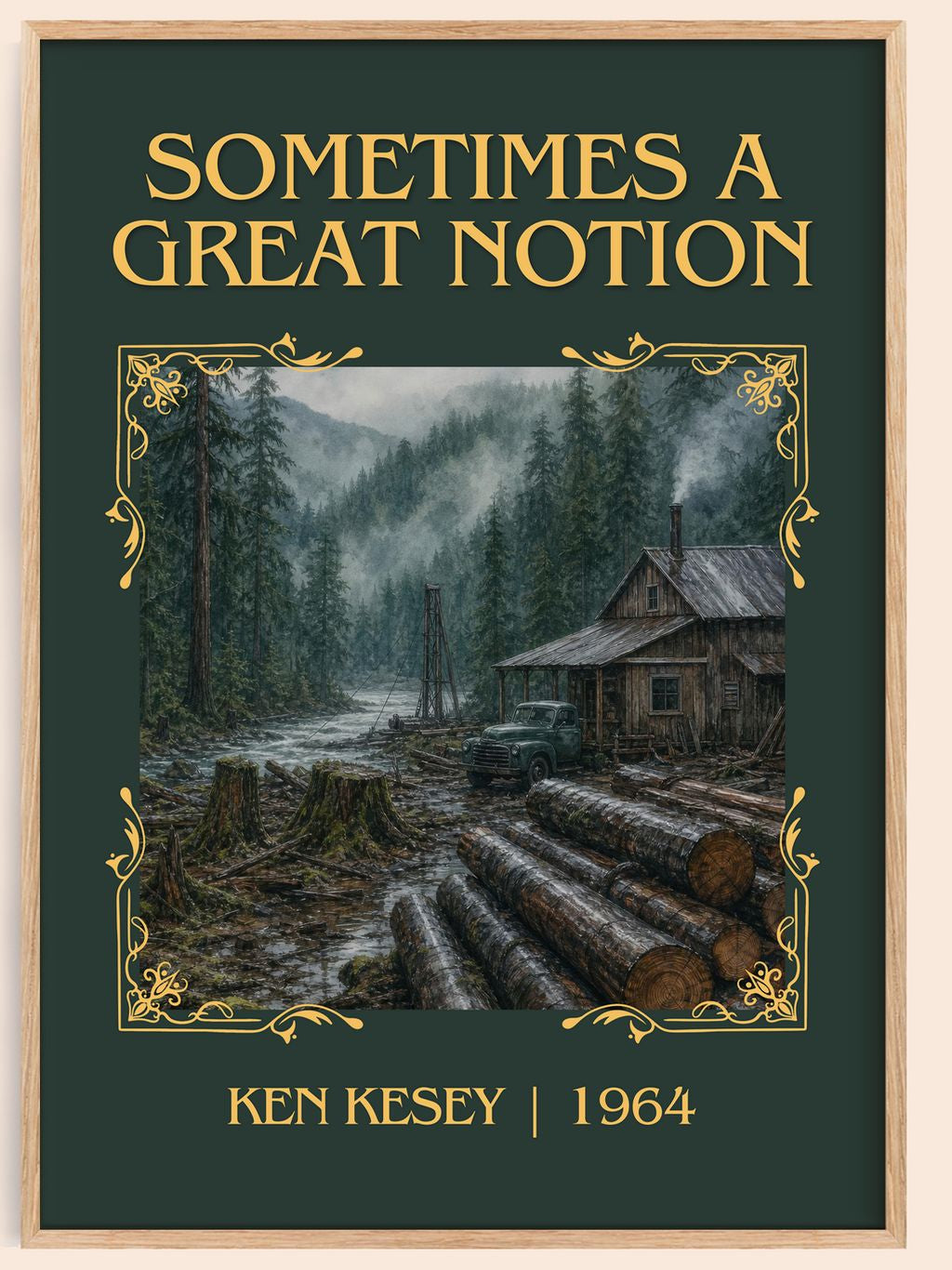 Sometimes a Great Notion Classic Book Art Print by Ken Kesey – book poster