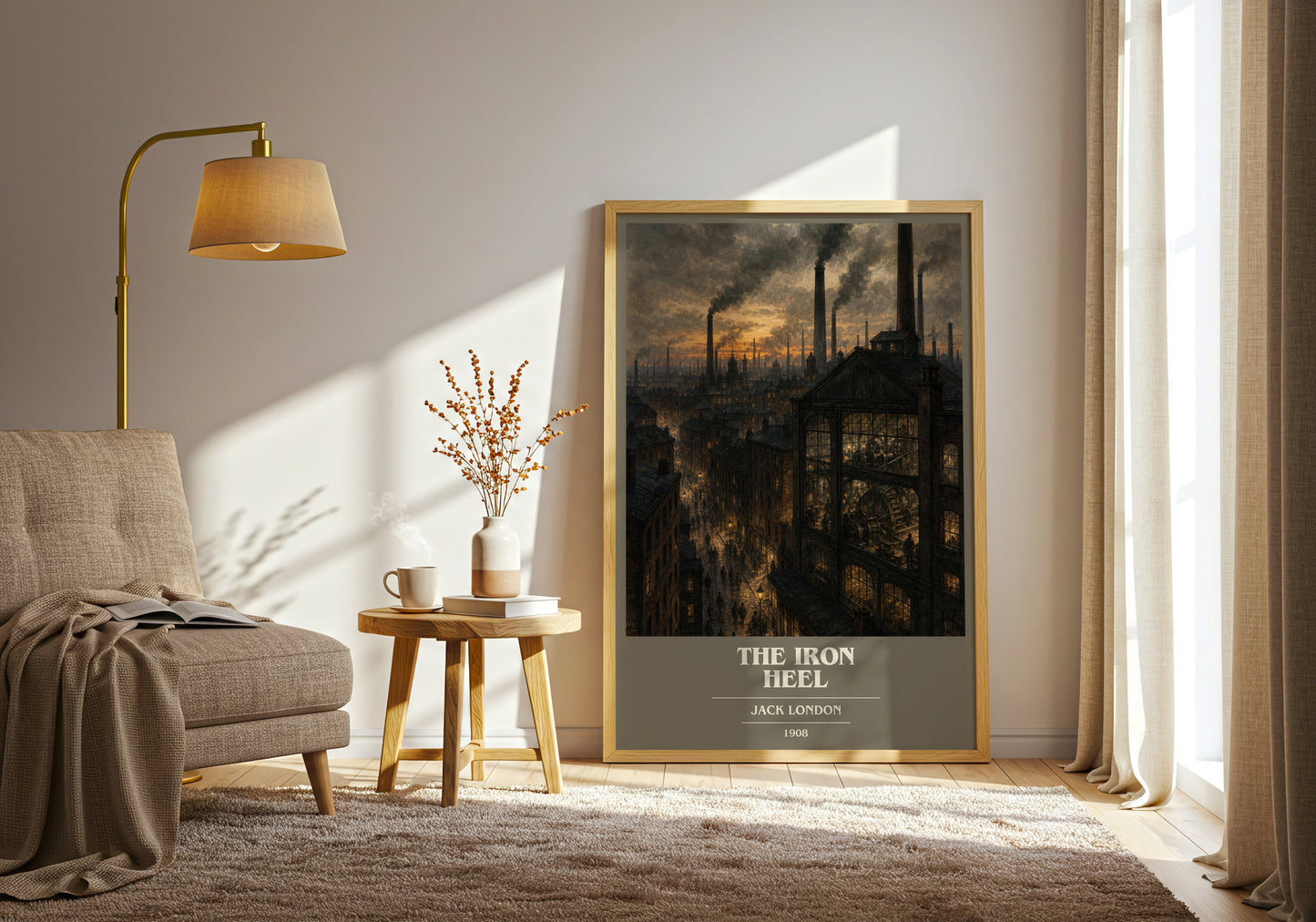 The Iron Heel book cover print on bookshelf – Jack London fan gift