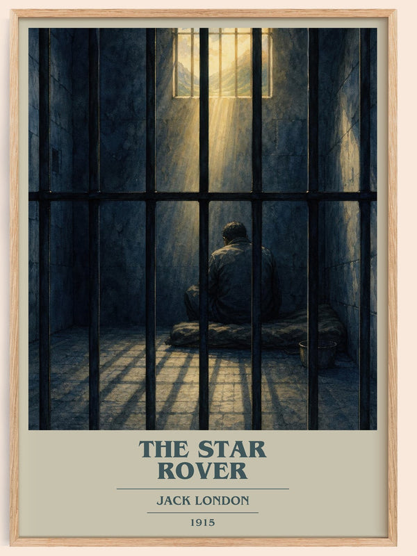 The Star Rover book cover book poster by Jack London – framed literary art print