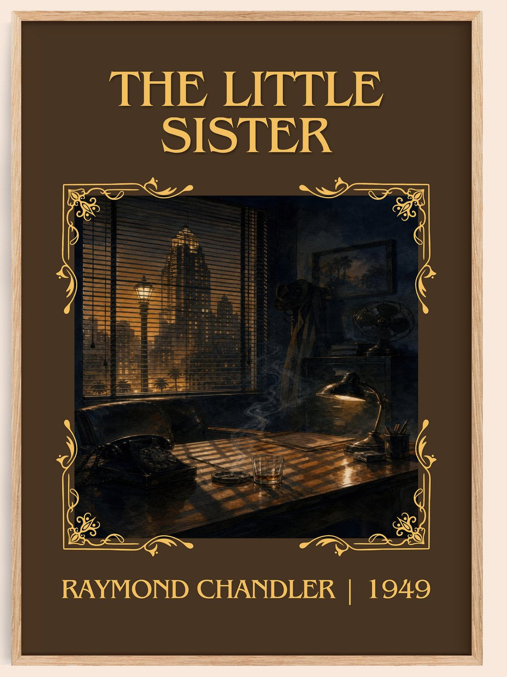 The Little Sister Classic Book Art Print by Raymond Chandler – book poster