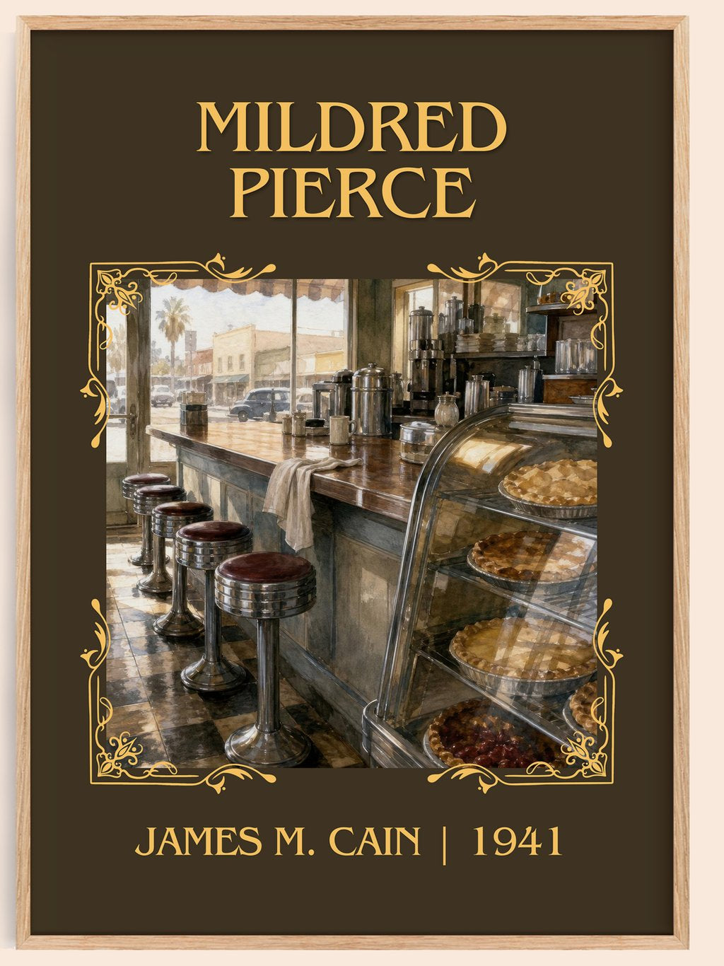 Mildred Pierce Classic Book Art Print by James M. Cain – book poster