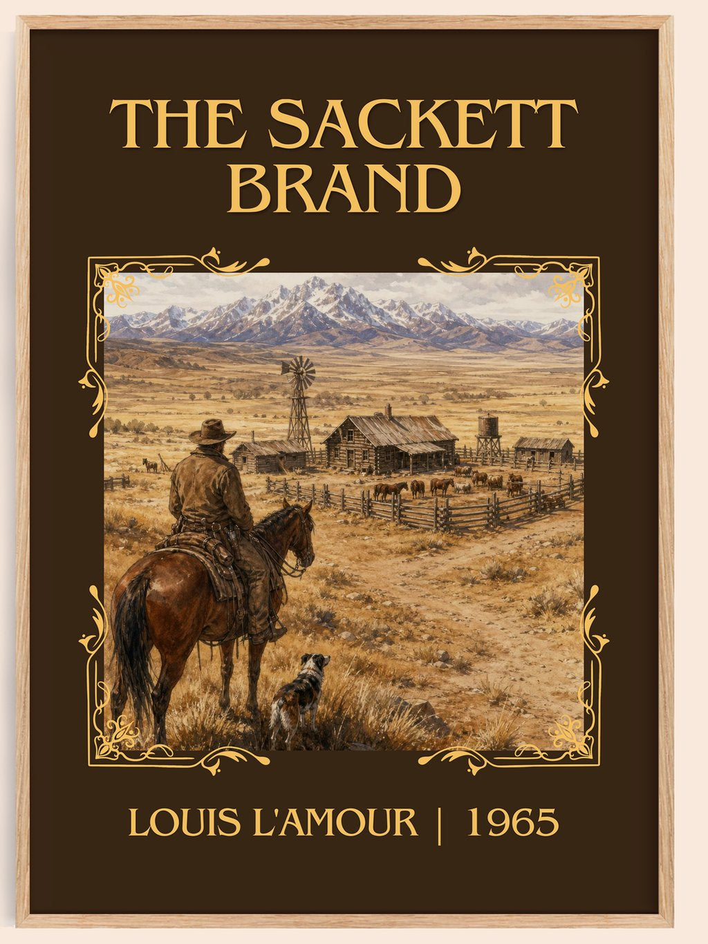 The Sackett Brand Classic Book Art Print by Louis L'Amour – book poster