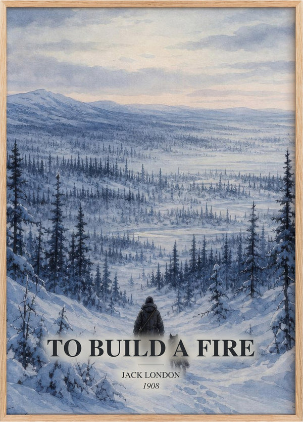 To Build A Fire Book Watercolour Illustration by Jack London