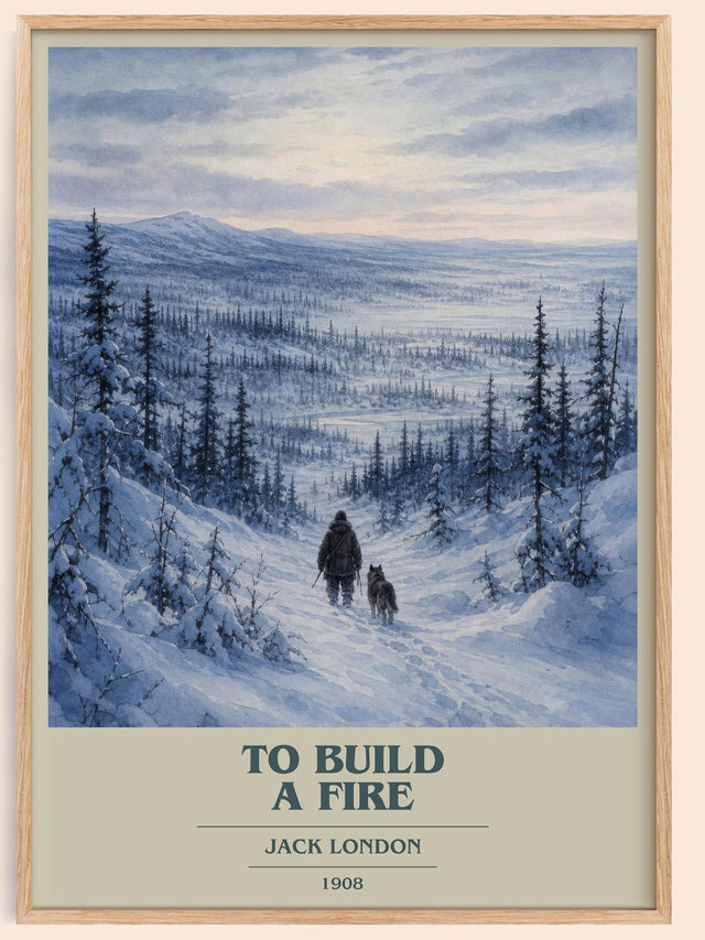 To Build A Fire Book Cover Poster by Jack London
