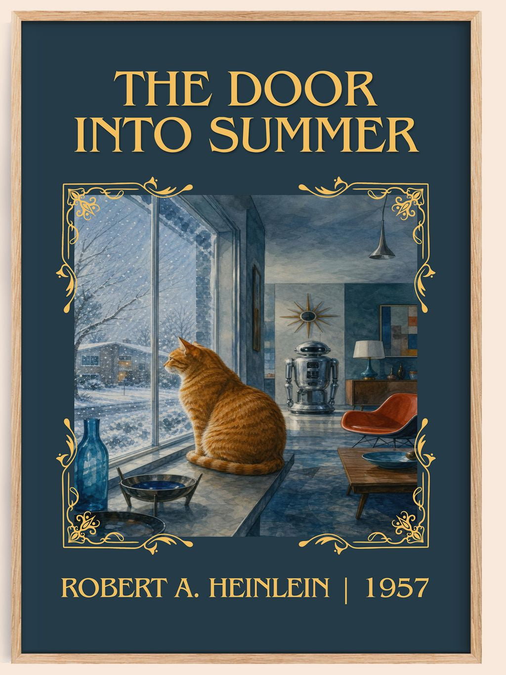 The Door into Summer Classic Book Art Print by Robert A. Heinlein – book poster