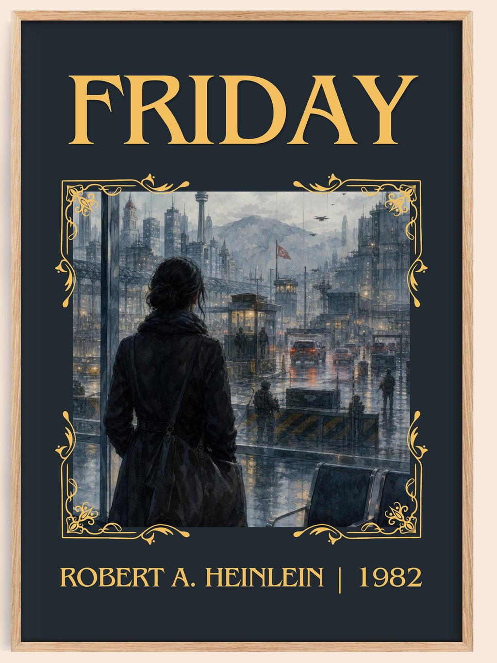 Friday Classic Book Art Print by Robert A. Heinlein – book poster