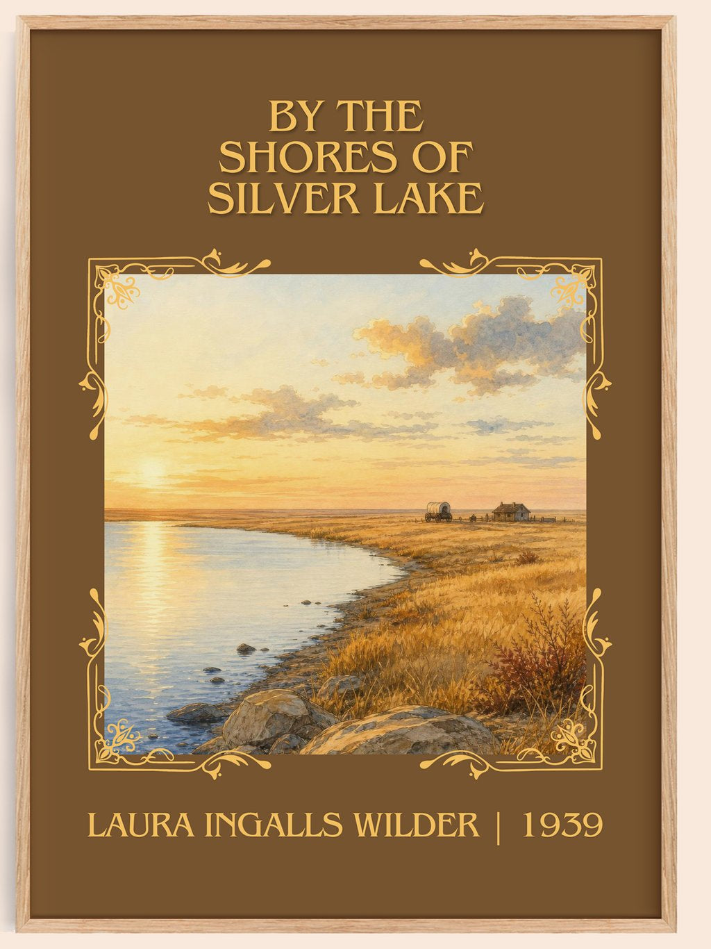 By the Shores of Silver Lake Classic Book Art Print by L. Wilder – book poster
