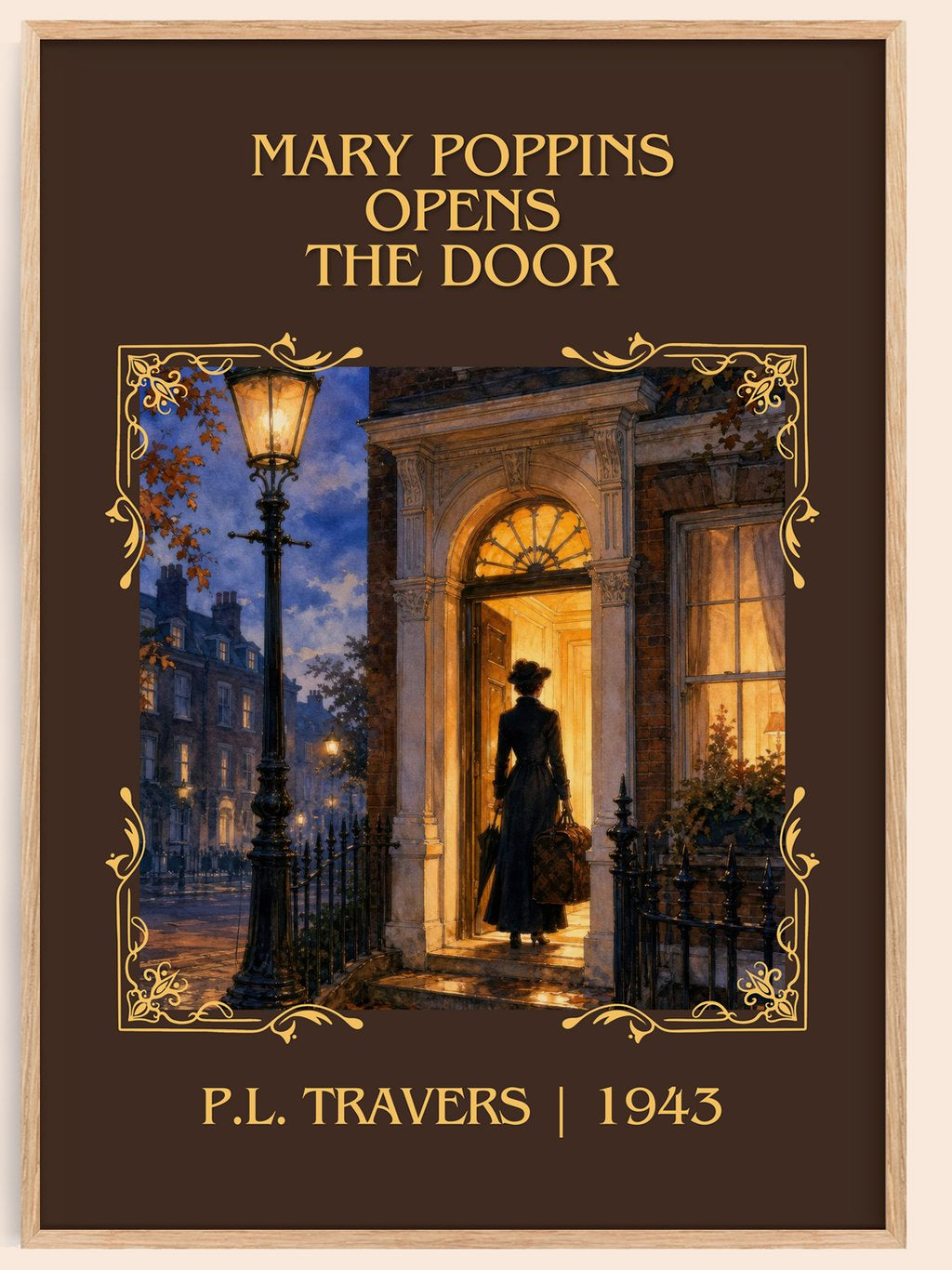 Mary Poppins Opens the Door Classic Book Art Print by P.L. Travers – book poster
