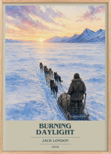 Burning Daylight Book Cover Poster by Jack London