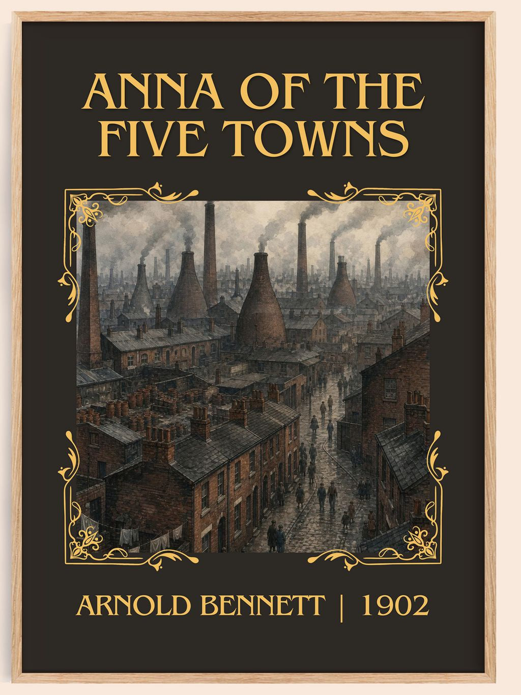 Anna of the Five Towns Classic Book Art Print by Arnold Bennett – book poster