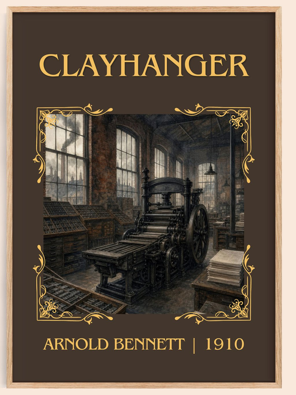 Clayhanger Classic Book Art Print by Arnold Bennett – book poster