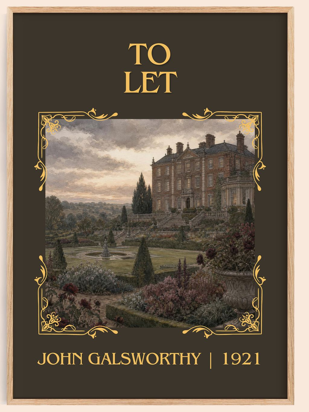To Let Classic Book Art Print by John Galsworthy – book poster