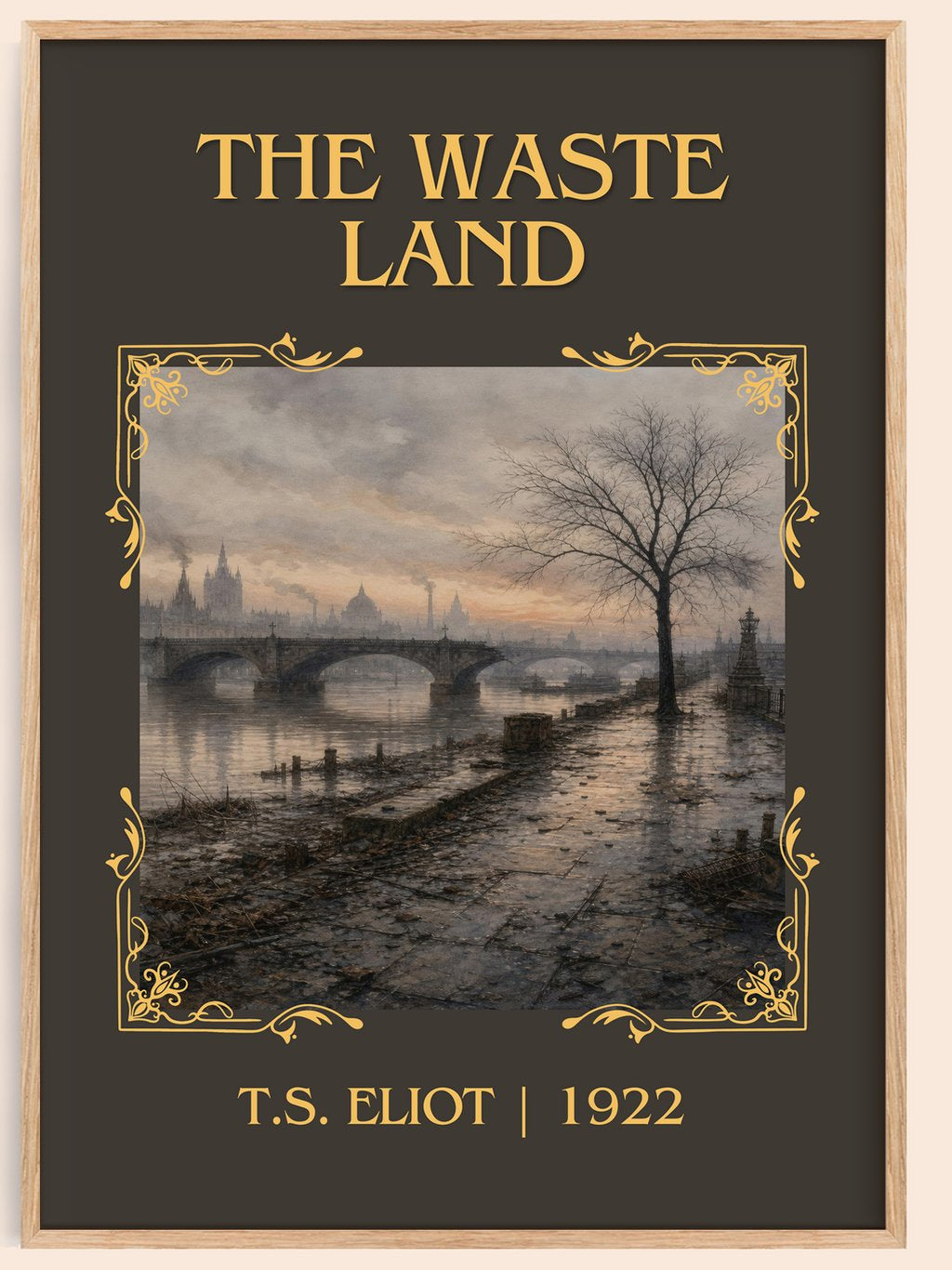 The Waste Land Classic Book Art Print by T.S. Eliot – book poster