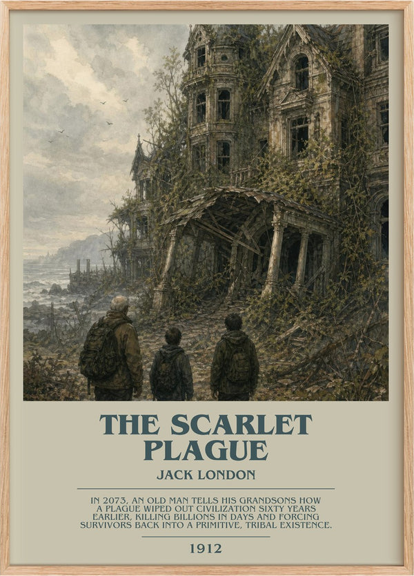 The Scarlet Plague Bookish Wall Art by Jack London