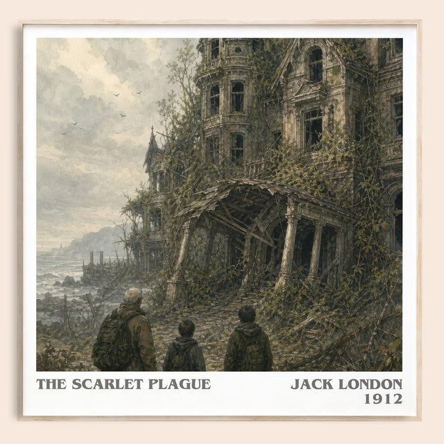 The Scarlet Plague Literary Art Print by Jack London