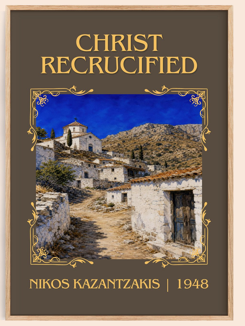 Christ Recrucified Classic Book Art Print by Nikos Kazantzakis – book poster