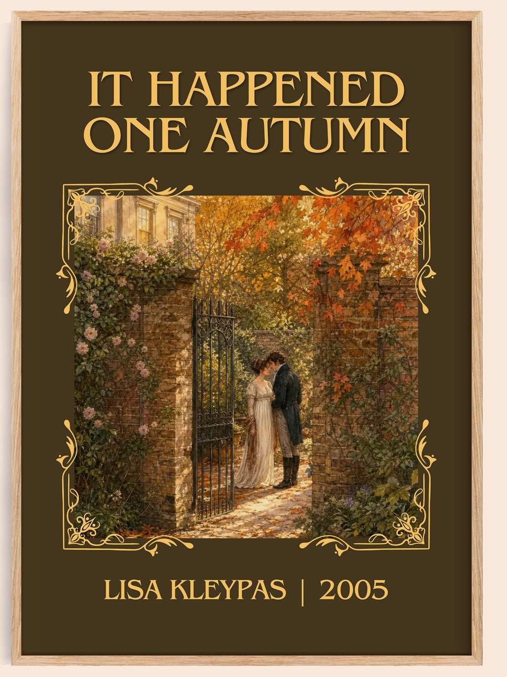 It Happened One Autumn Classic Book Art Print by Lisa Kleypas – book poster