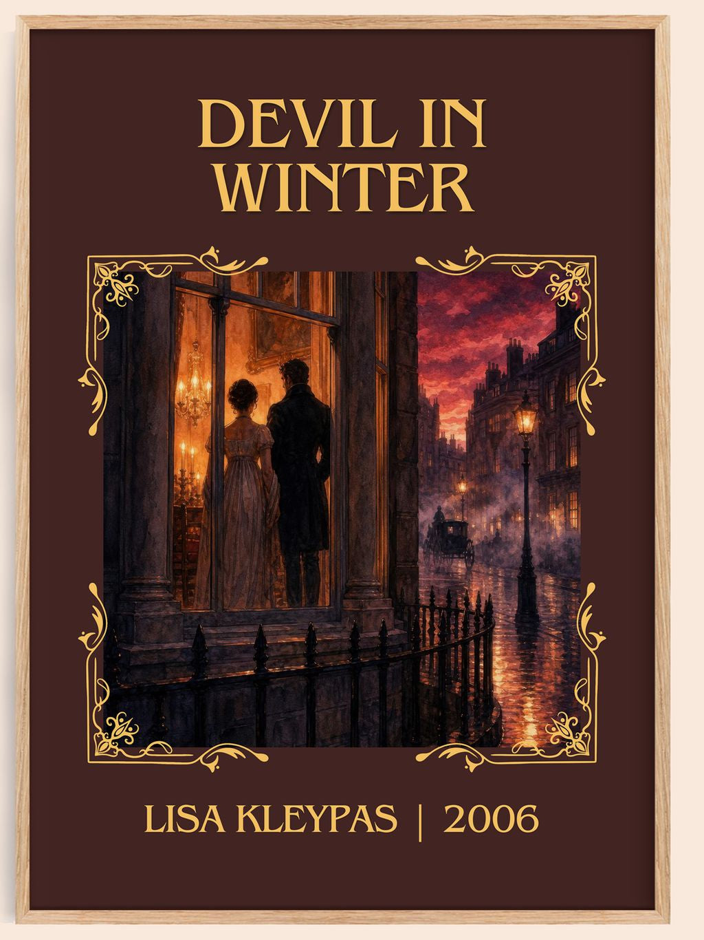 Devil in Winter Classic Book Art Print by Lisa Kleypas – book poster