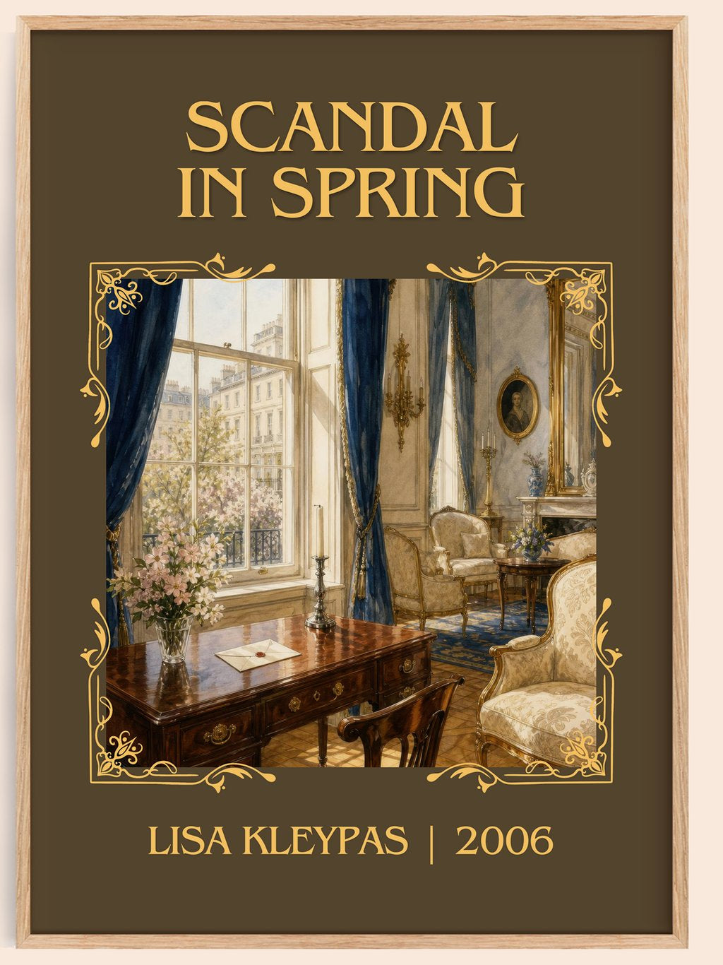 Scandal in Spring Classic Book Art Print by Lisa Kleypas – book poster