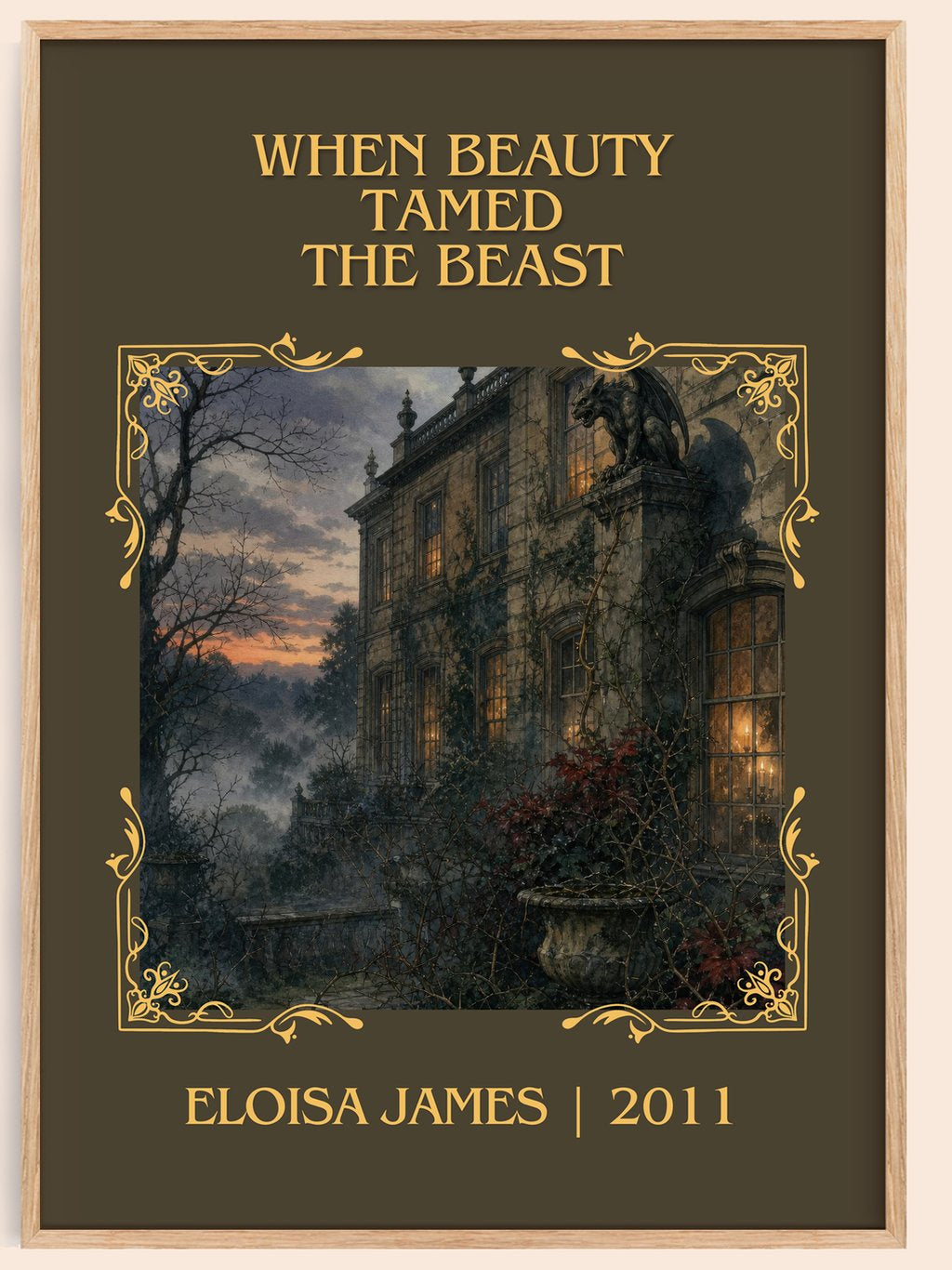 When Beauty Tamed the Beast Classic Book Art Print by Eloisa James – book poster