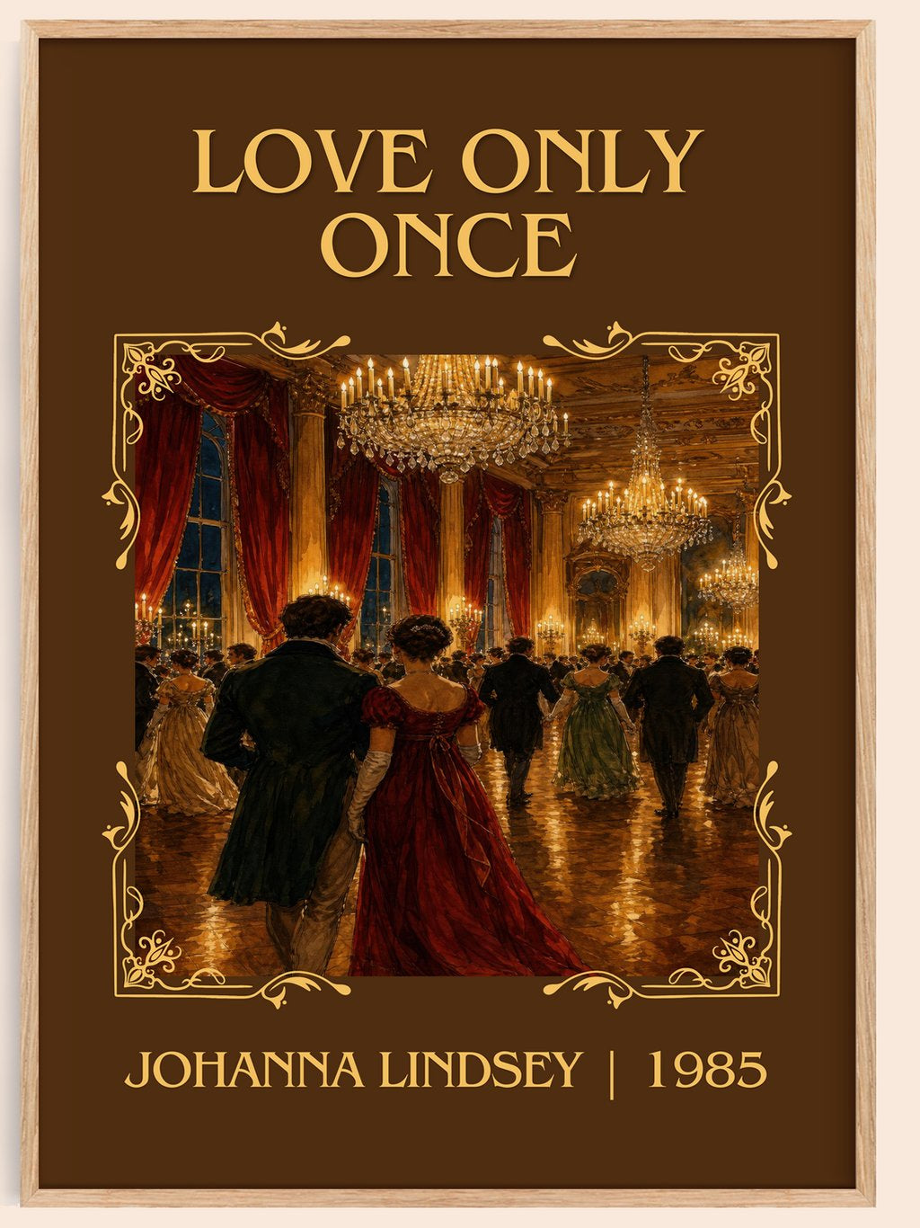 Love Only Once Classic Book Art Print by Johanna Lindsey – book poster