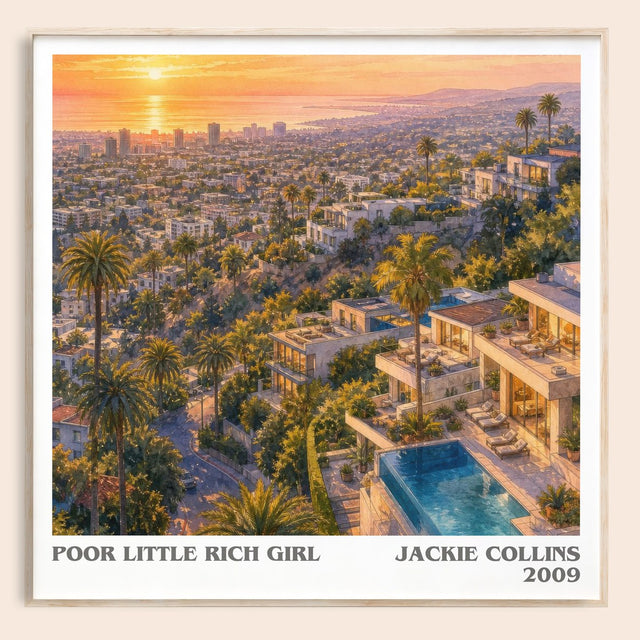 Poor Little Rich Girl Literary Art Print by Jackie Collins