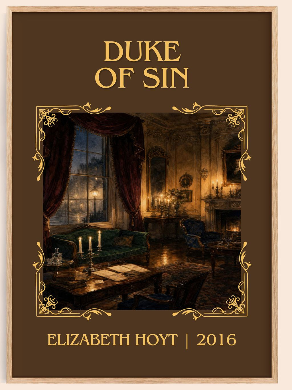 Duke of Sin Classic Book Art Print by Elizabeth Hoyt – book poster
