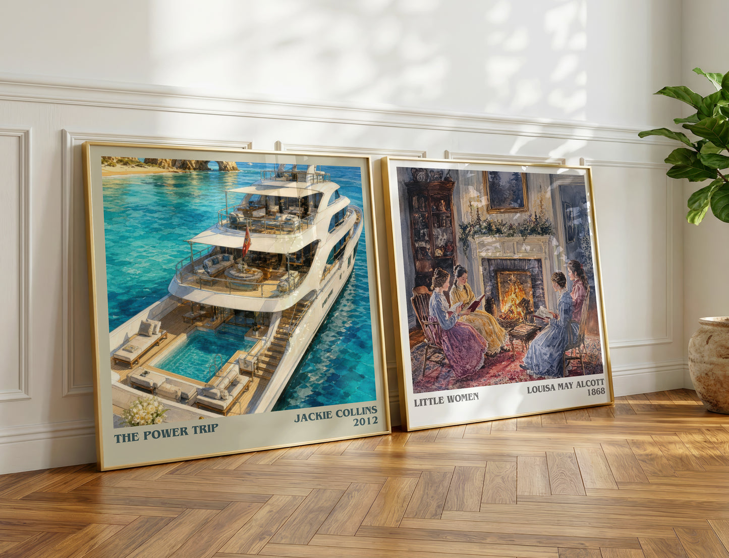 The Power Trip literary print on bookshelf – Jackie Collins fan gift