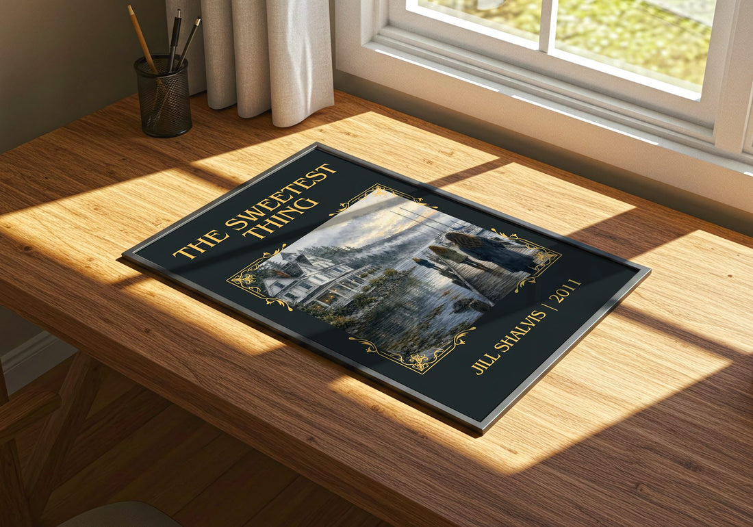 The Sweetest Thing Classic Book Art Print by Jill Shalvis – print on a sunlit desk