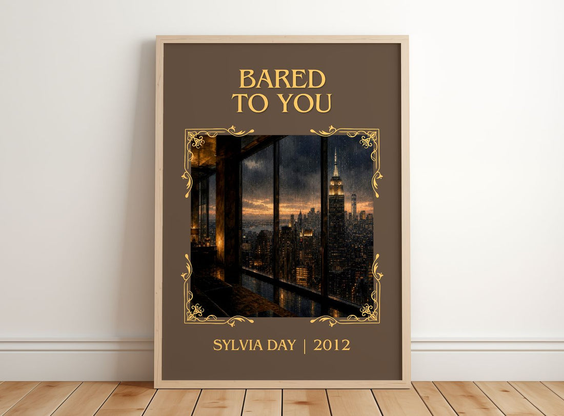 Bared to You Classic Book Art Print by Sylvia Day – framed print leaning on a wooden floor