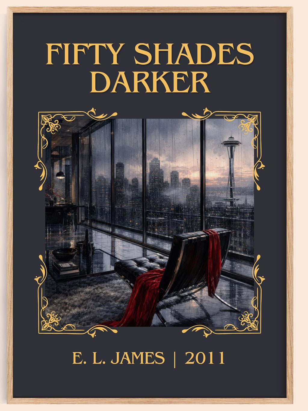 Fifty Shades Darker Classic Book Art Print by E. L. James – book poster