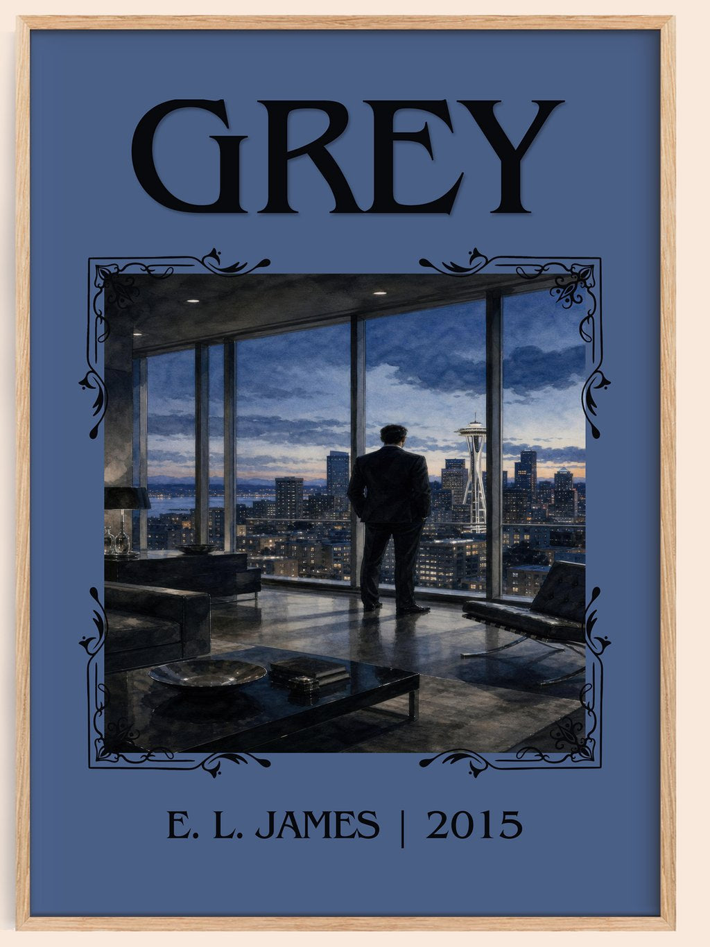 Grey Classic Book Art Print by E. L. James – book poster