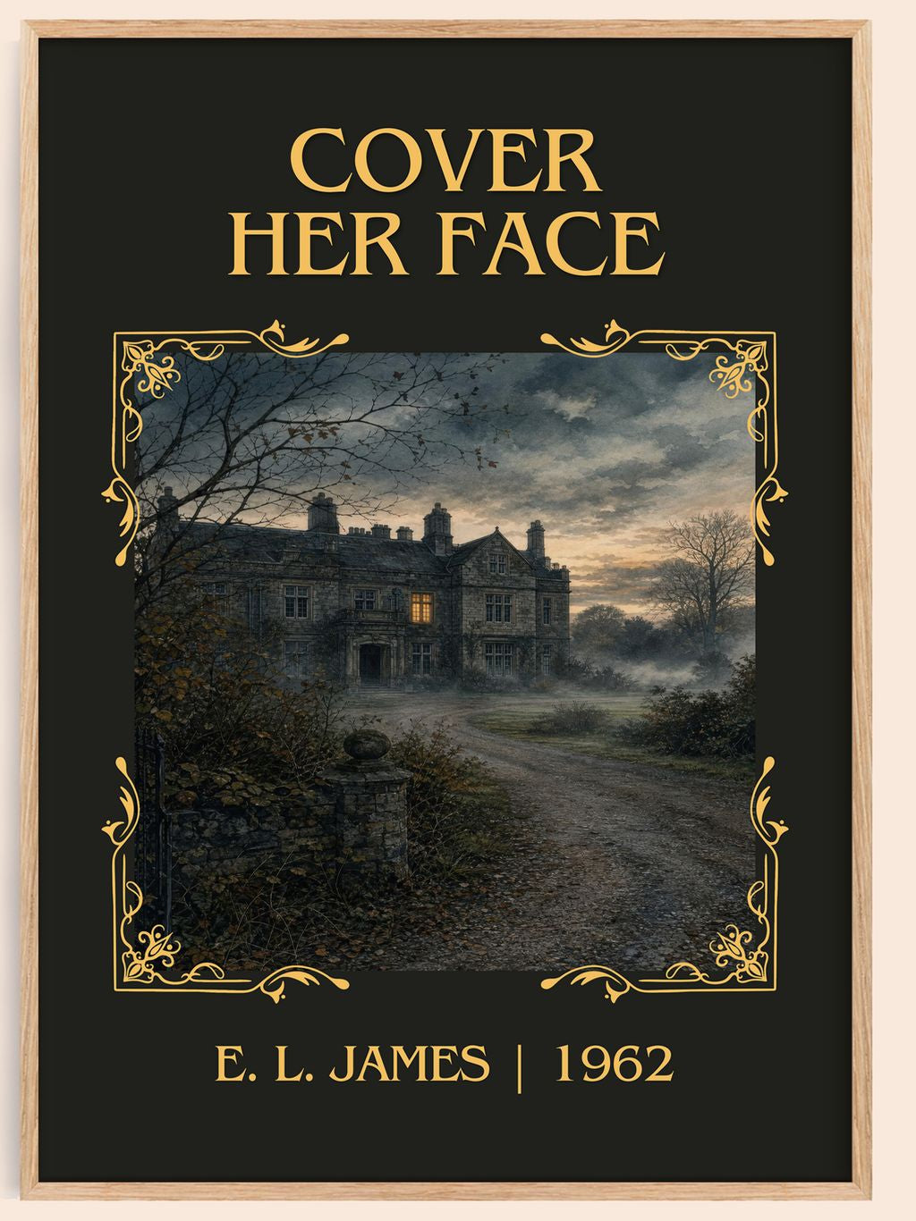 Cover Her Face Classic Book Art Print by E. L. James – book poster
