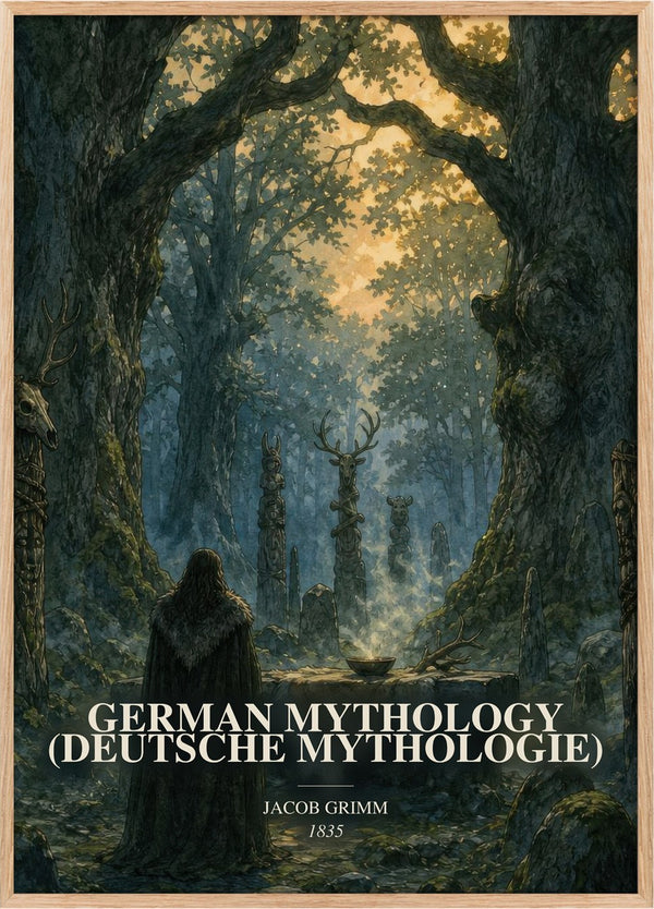 German Mythology (Deutsche Mythologie) Book Watercolour Illustration