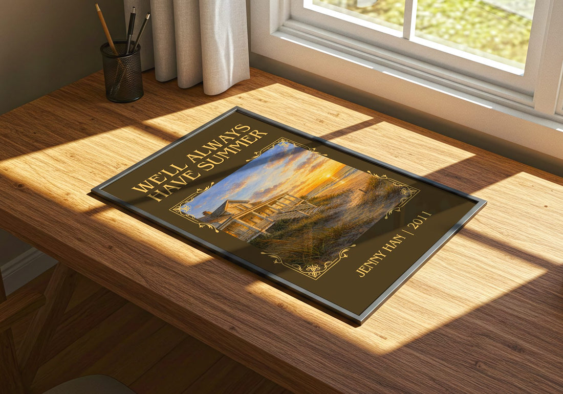 We'll Always Have Summer Classic Book Art Print by Jenny Han – print on a sunlit desk