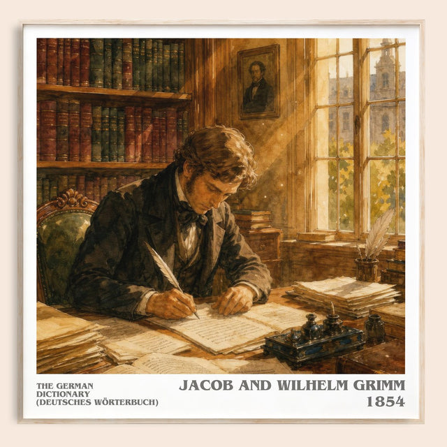 German Dictionary (Deutsches Wörterbuch) Literary Art Print – J. Grimm