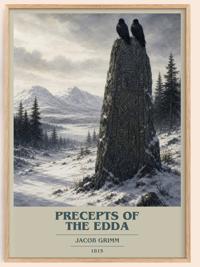 Precepts Of The Edda Book Cover Poster by Jacob Grimm