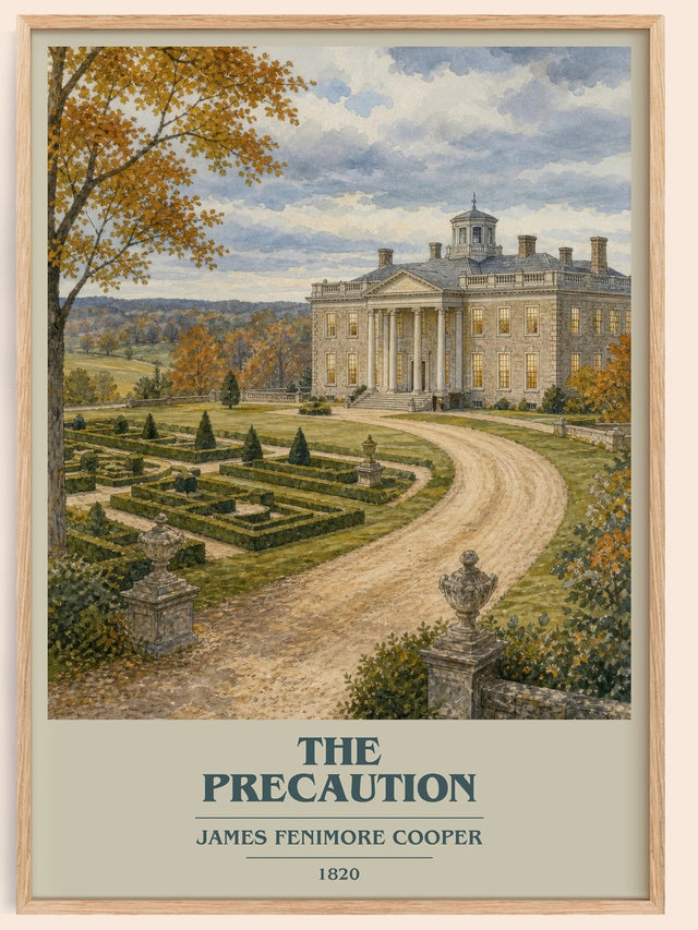 The Precaution Book Cover Poster by James Fenimore Cooper