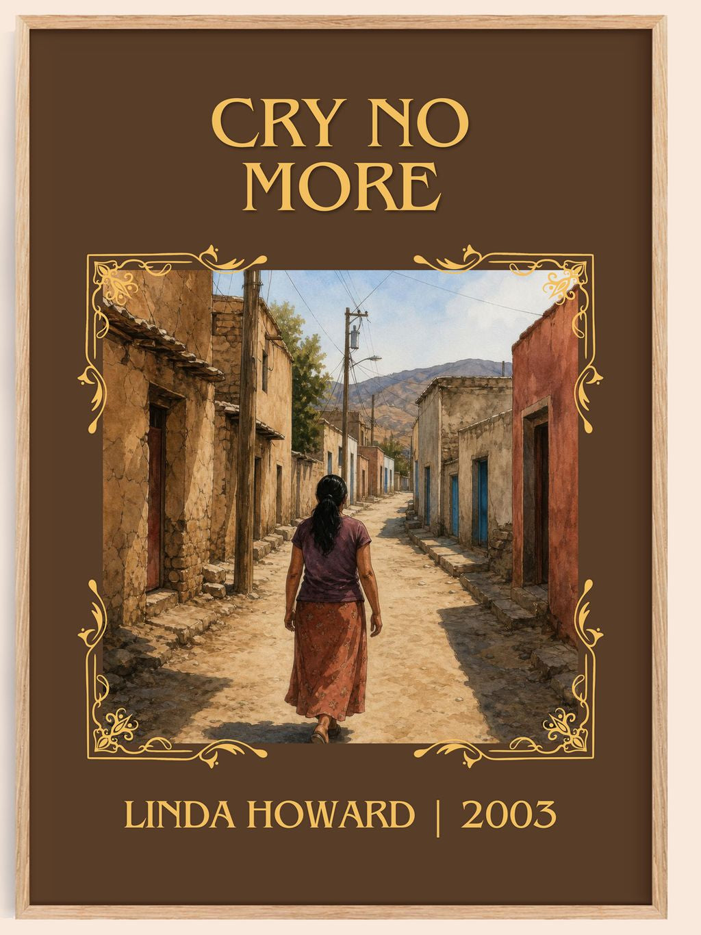 Cry No More Classic Book Art Print by Linda Howard – book poster