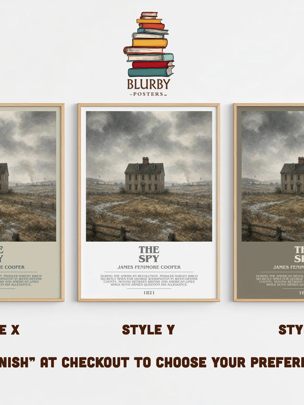 The Spy bookish print in frame leaning in hallway – historical fiction wall art