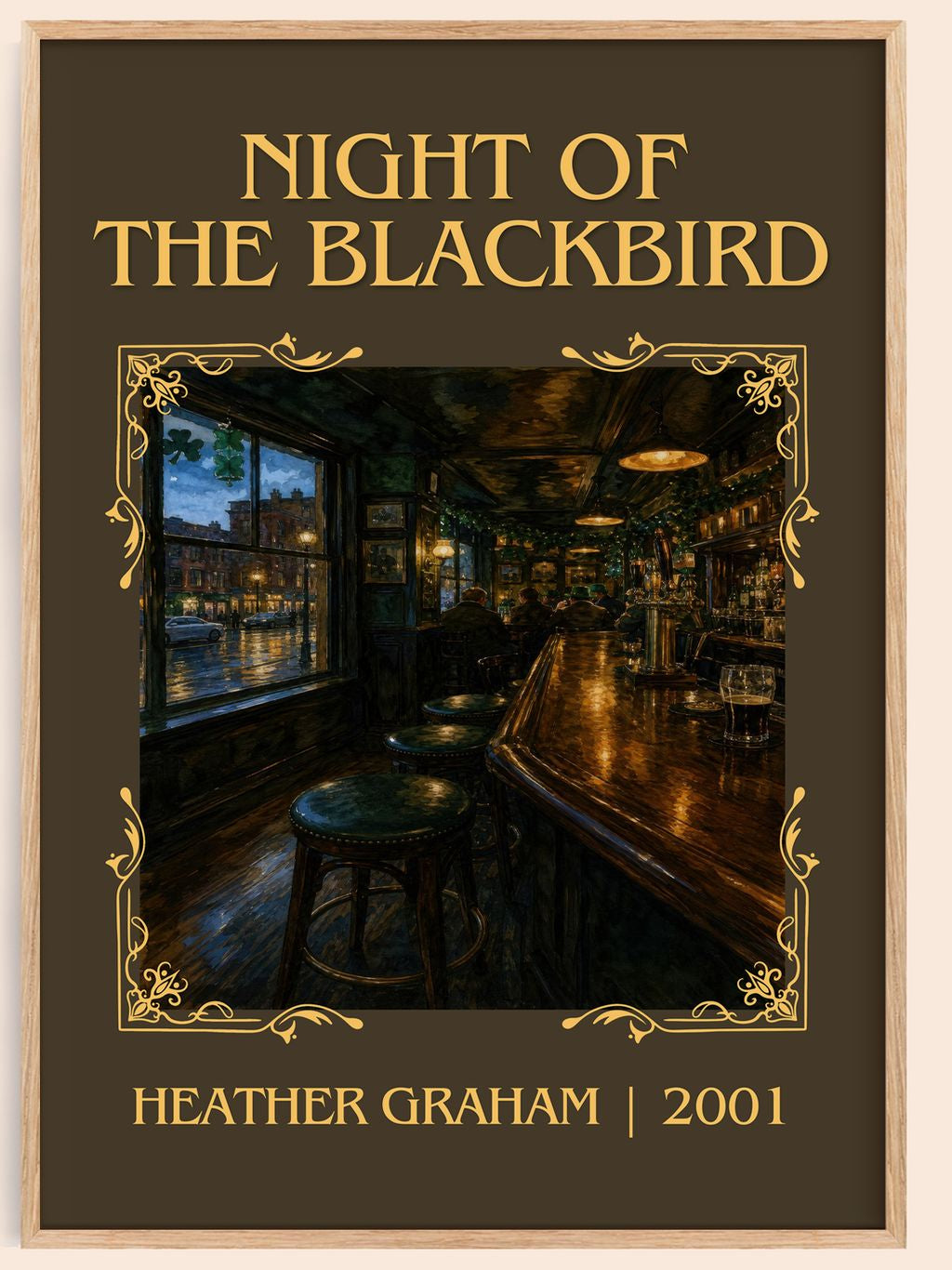 Night of the Blackbird Classic Book Art Print by Heather Graham – book poster