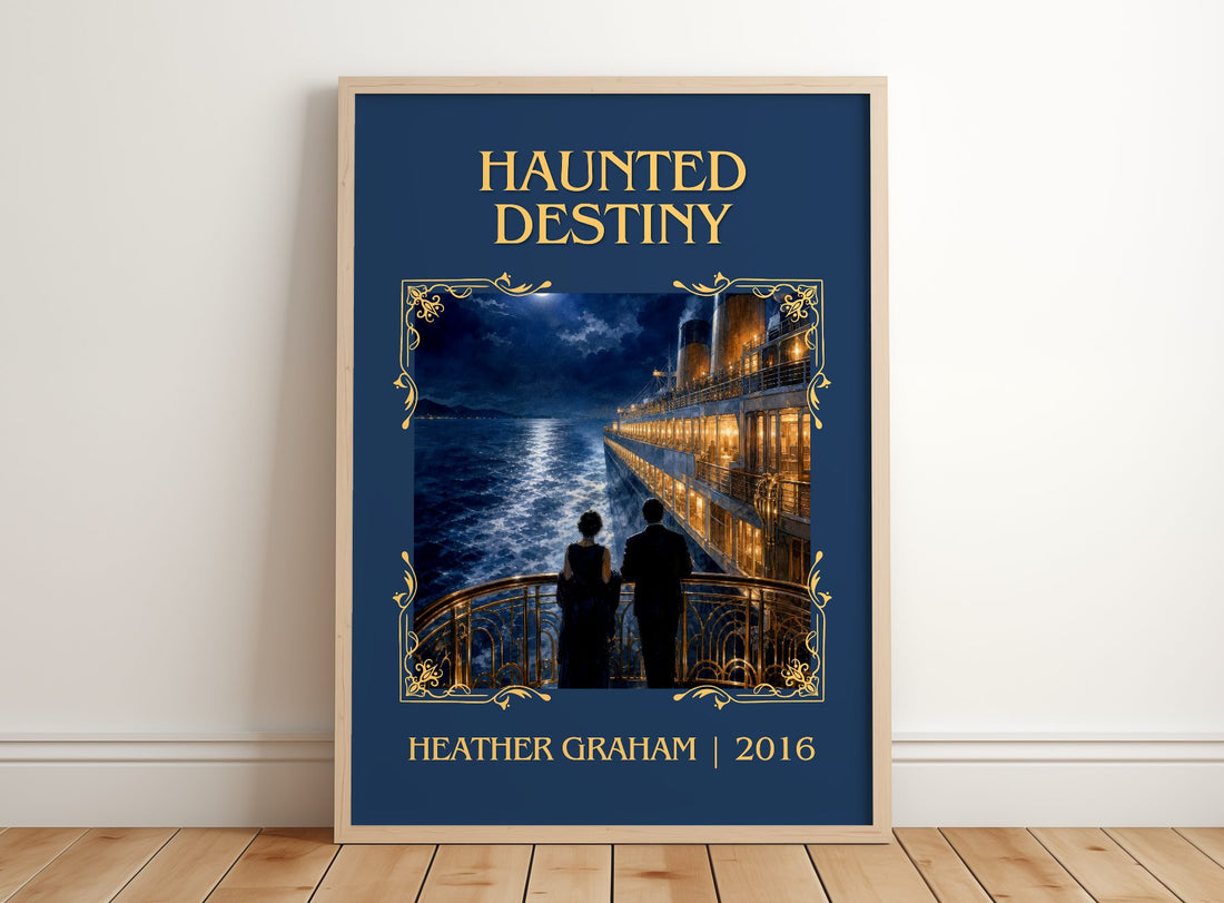 Haunted Destiny Classic Book Art Print by Heather Graham – framed print leaning on a wooden floor