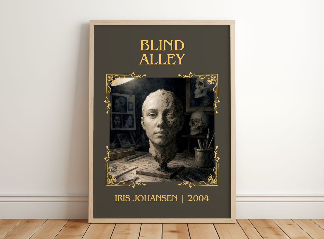 Blind Alley Classic Book Art Print by Iris Johansen – framed print leaning on a wooden floor
