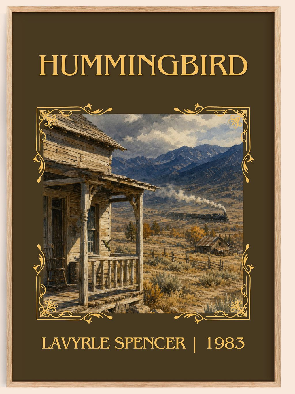 Hummingbird Classic Book Art Print by LaVyrle Spencer – book poster