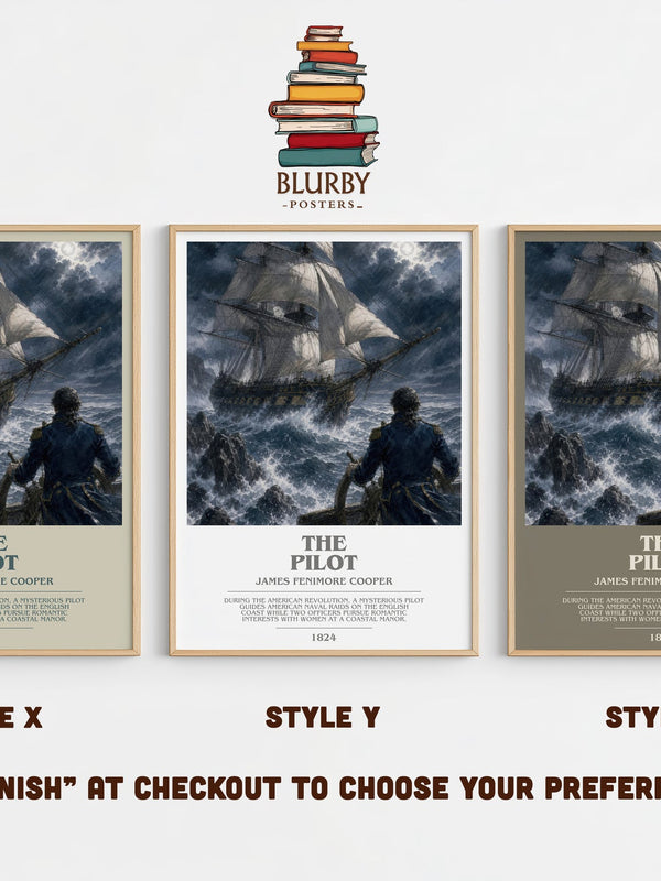 The Pilot bookish print in frame leaning in hallway – historical fiction wall art
