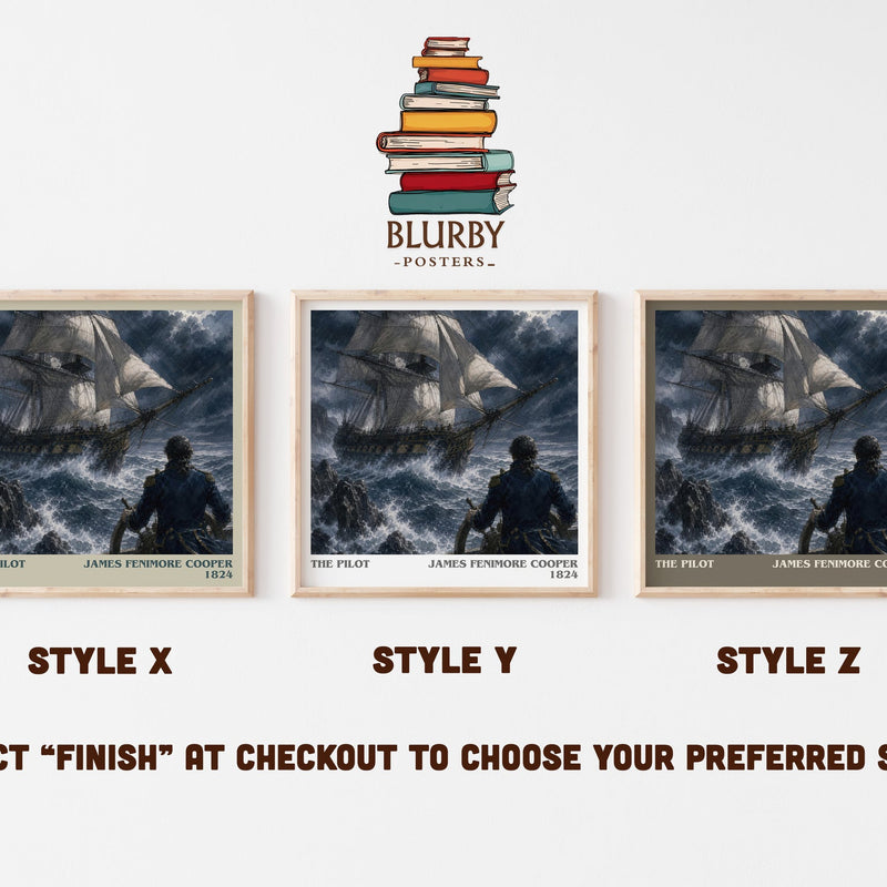 The Pilot literary print in frame leaning in hallway – historical fiction wall art